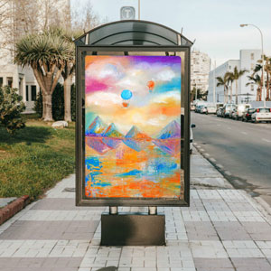 bright world, bus stop, City gallery