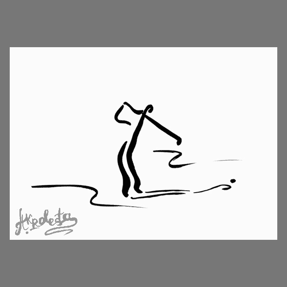 Golfer on the course