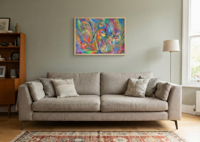 Fox and Owl - Artwork in Interior